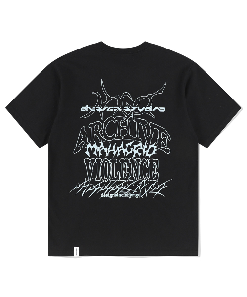 MAHAGRID - MULTI-LOGO TEE (BLACK)