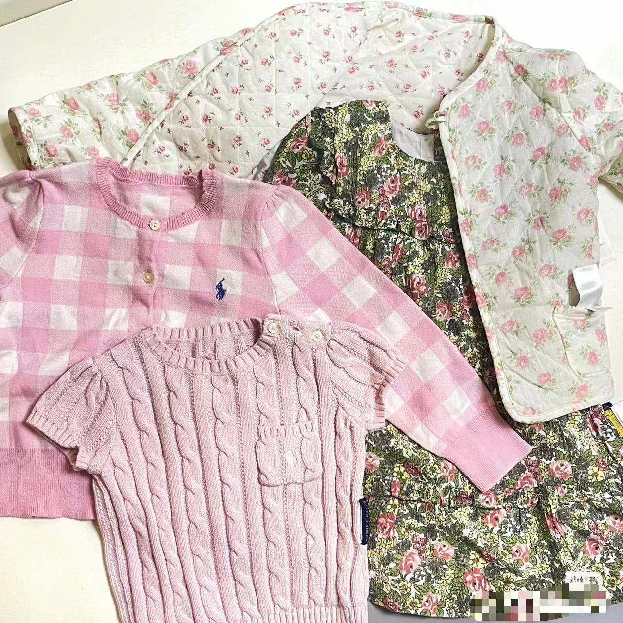 廠單Polo親子冰絲麻花短袖