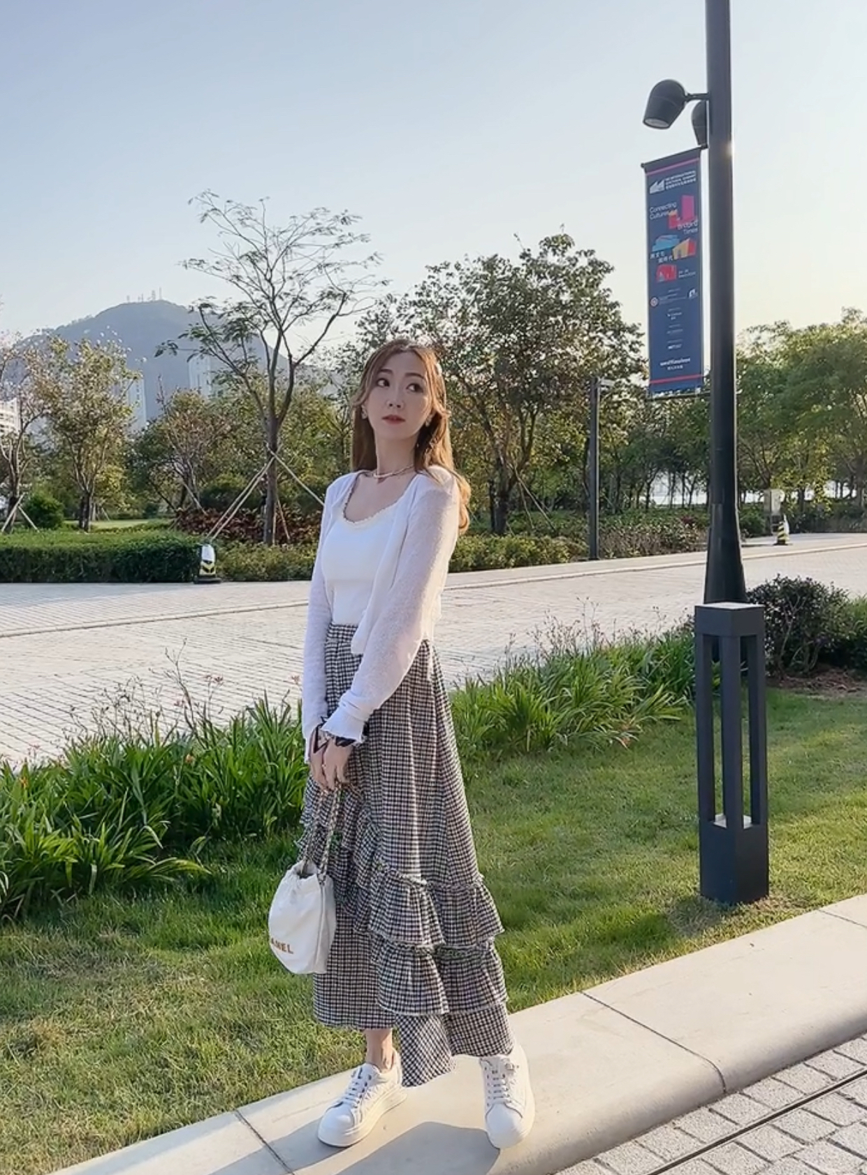 *MADE BY BJ2* THE BLACK & WHITE CHECKED RUFFLE DRESS 2024