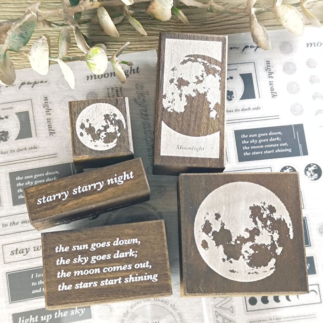 紙上旅行 TOP Studio．Moonlight series 櫸木印章