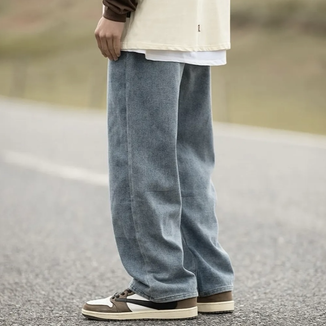 <任選兩件免運>Nature 24SS 水洗寬版牛仔褲 水洗黑/水洗藍 直筒