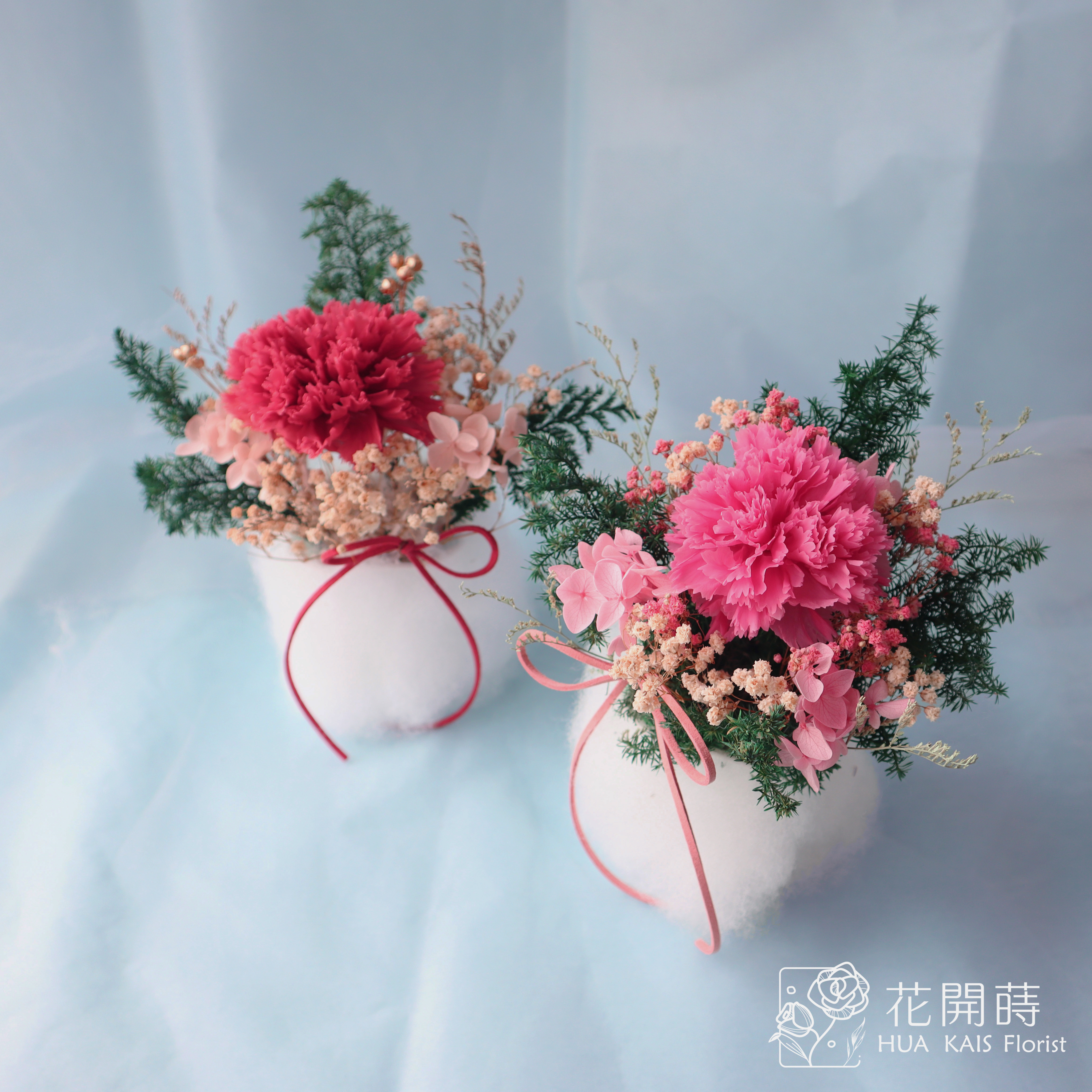 永生康乃馨小桌花|蜜桃粉康乃馨|開幕小盆栽|生日禮物|辦公桌小盆花|母親節禮物|母親節|康乃馨