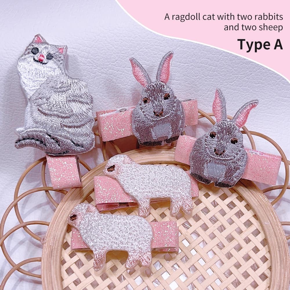 animals on hair clip