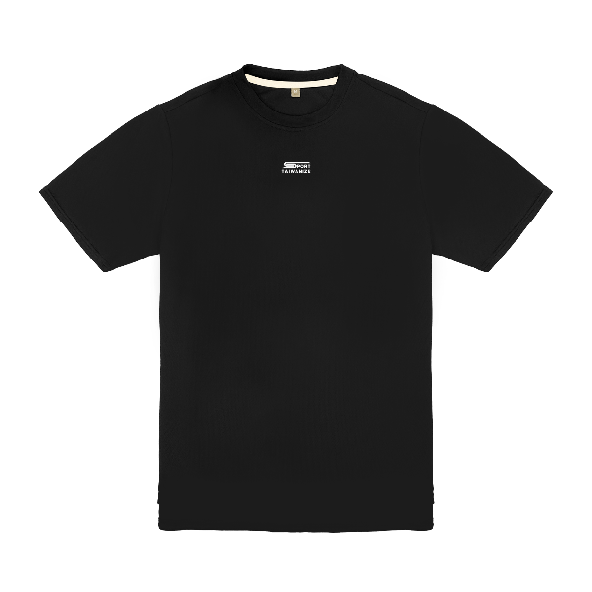 ロゴ小プリント入りメンズリサイクルポリエステルスポーツTシャツ