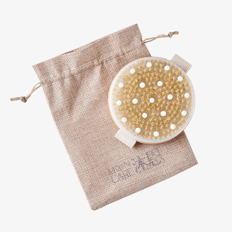 乾濕兩用豬鬃毛美體按摩刷