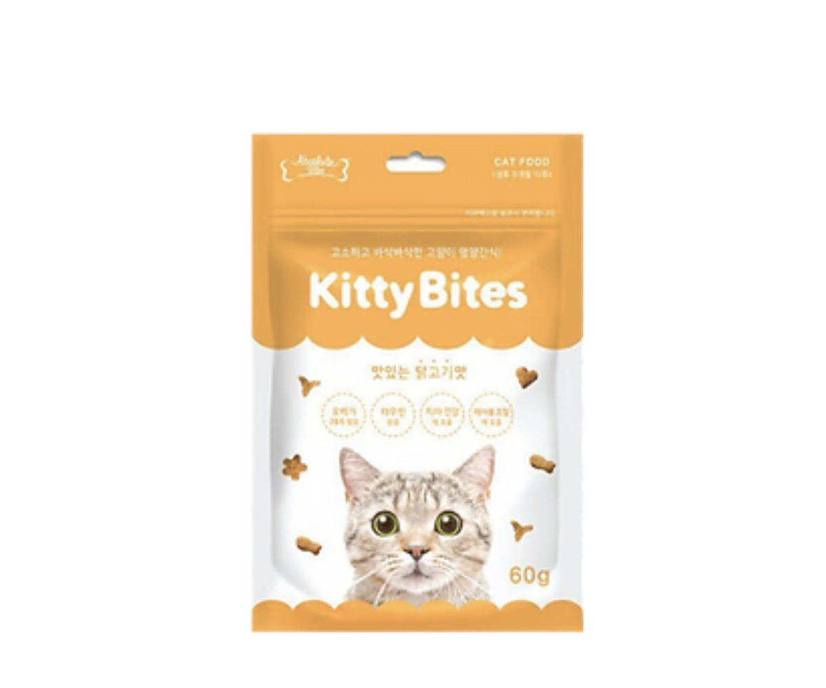 Absolute Bites -  Kitty Bites 去毛球潔齒營養脆餅小食 60g -( 多種口味)