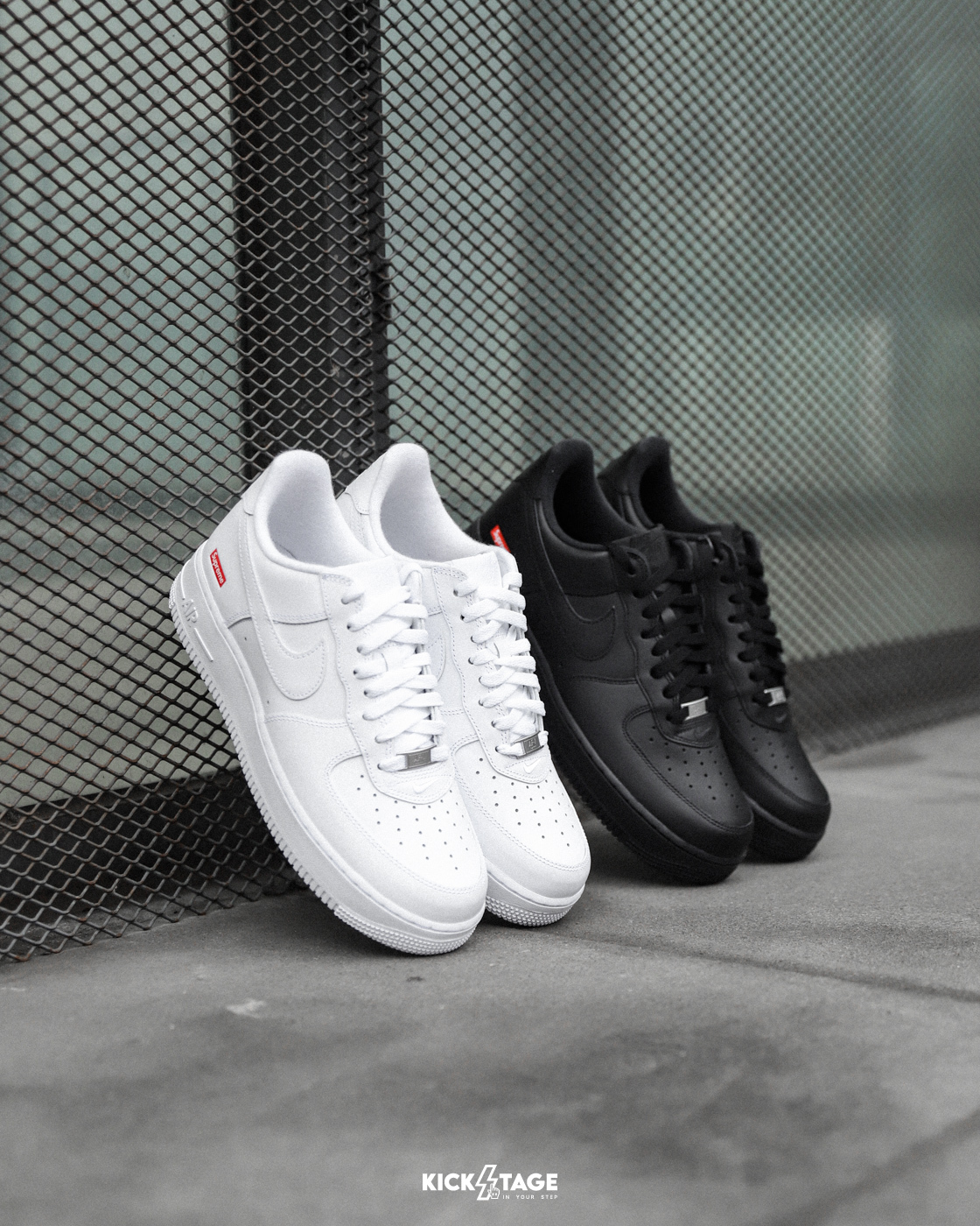 [門市現貨] 男鞋 SUPREME X NIKE AIR FORCE 1 全白 紅標 聯名 休閒鞋【CU9225-100】WAF1