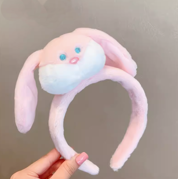 Cute Rabbit Plush Face Headband