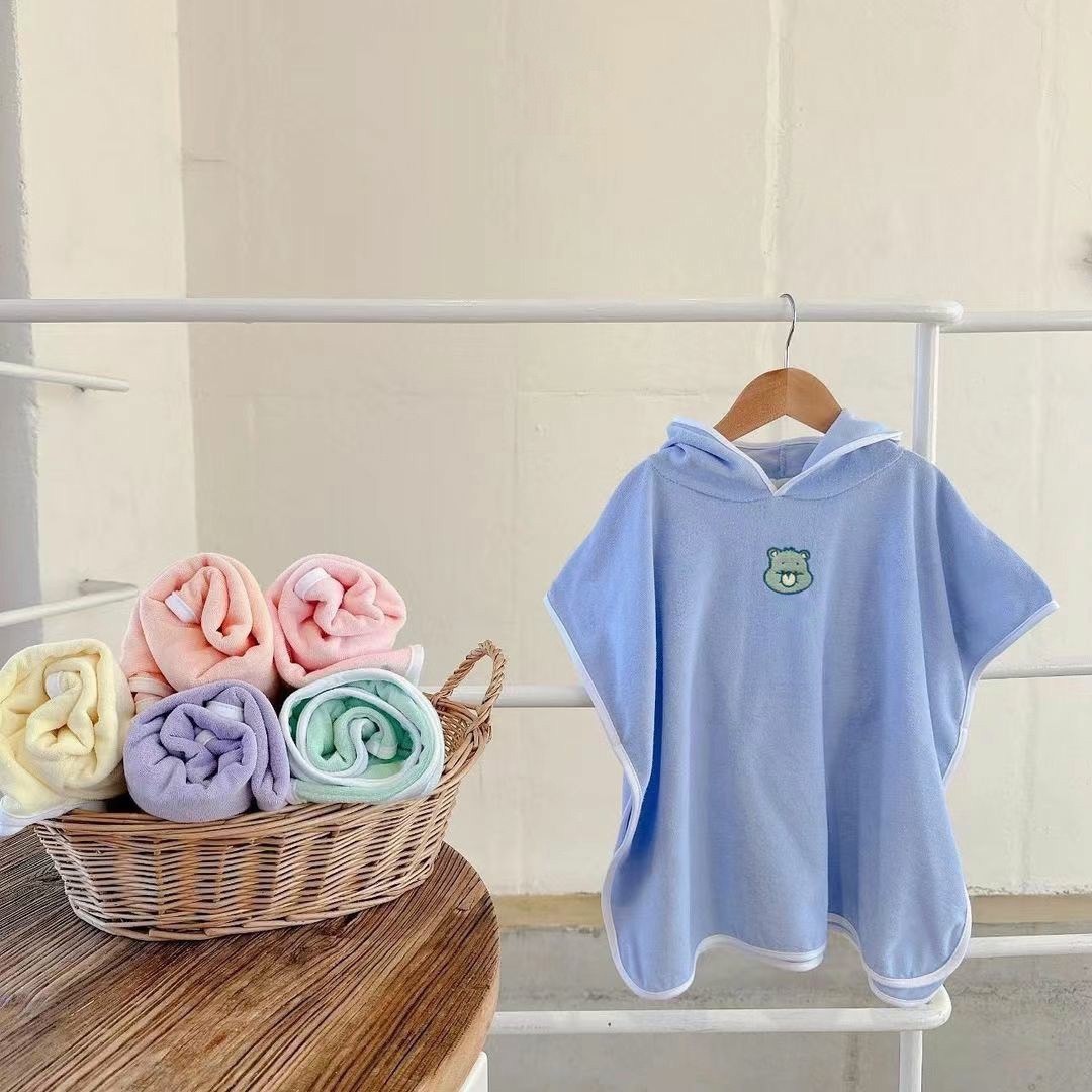 糖果熊連帽斗篷浴巾