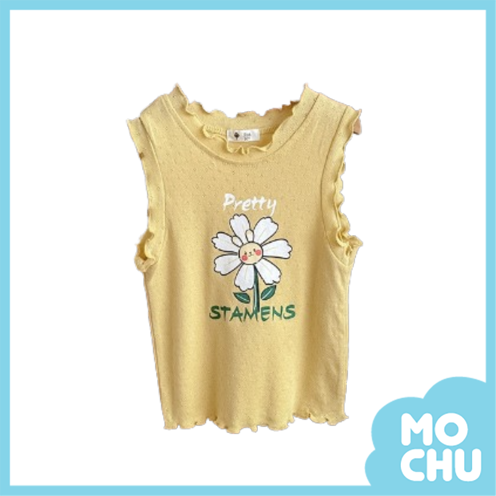 大蜜蜂花波浪邊背心