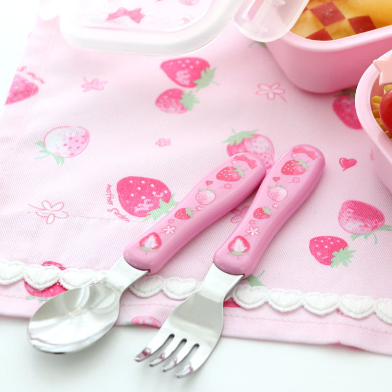 【日本Mother Garden】野草莓素描繪 湯匙／叉子