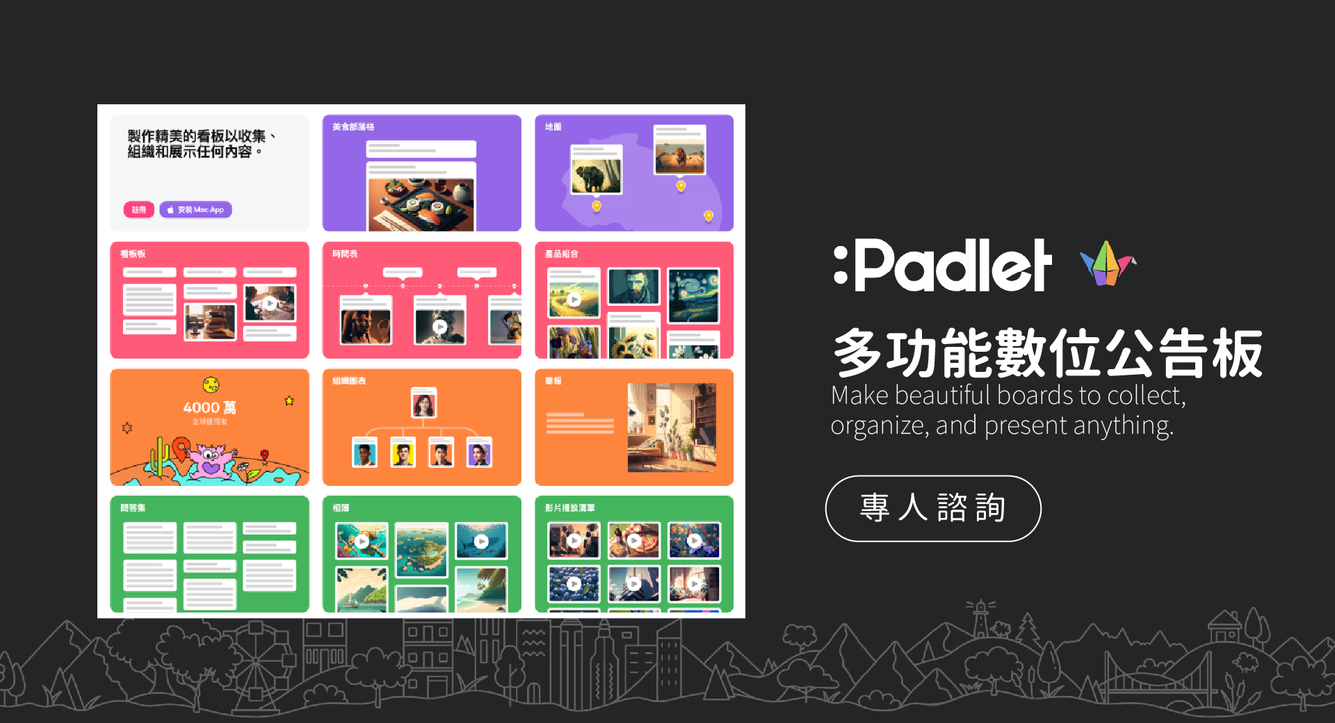 生生用平板,教育部,校園數位內容,教學軟體,課堂教學軟體,Padlet