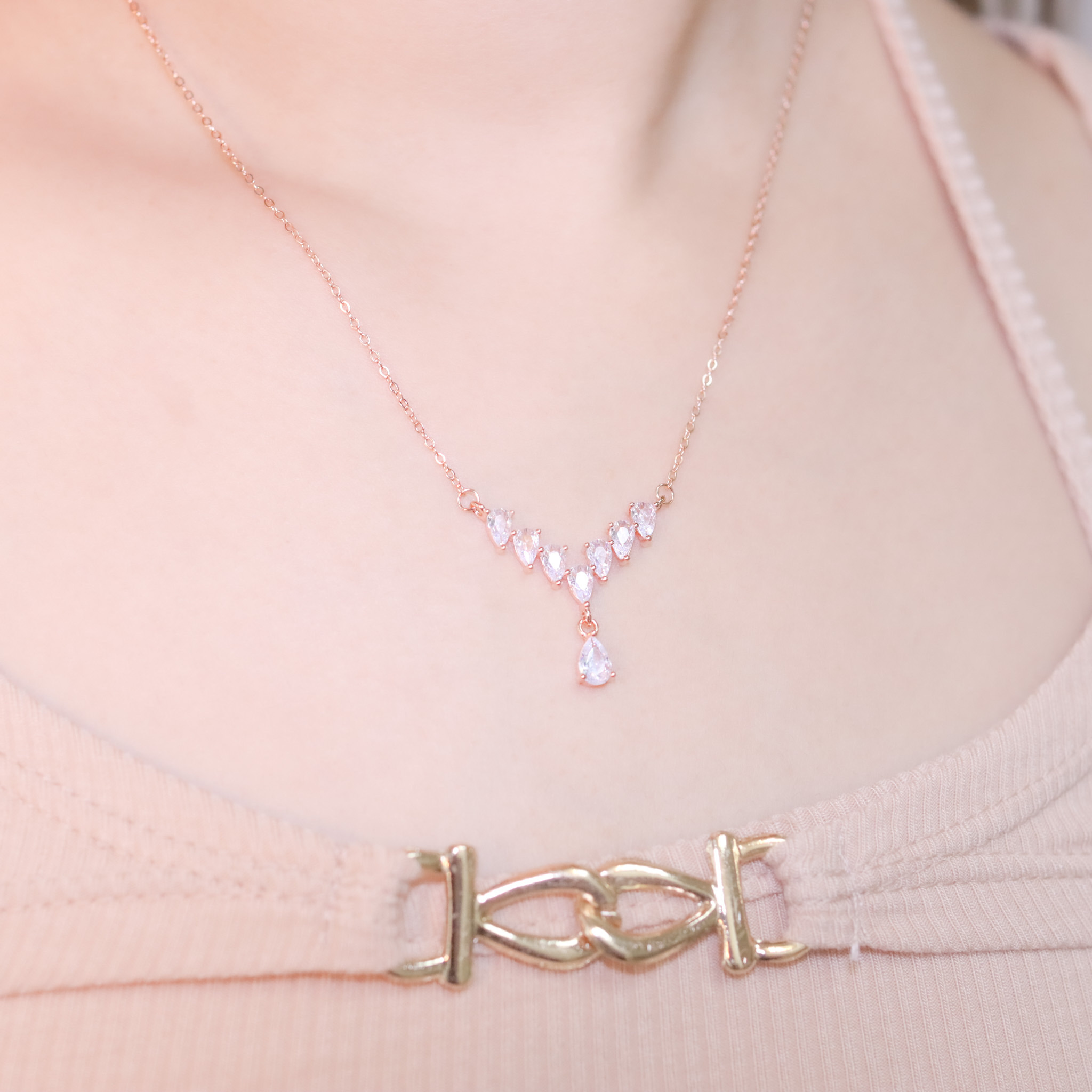 | 925 Silver・White Gold・Rose Gold | Full Of Happiness Necklace（Silver / Rose Gold） | NE1066 |