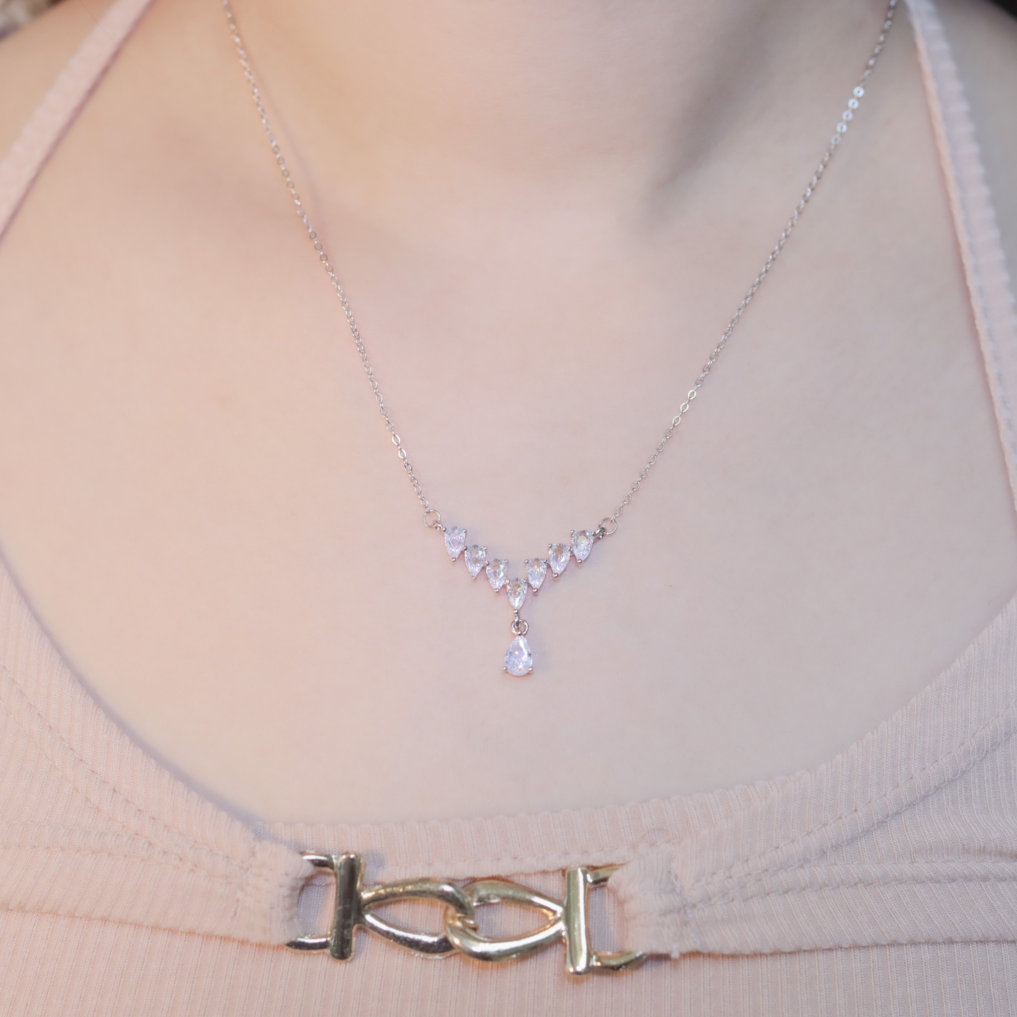 | 925 Silver・White Gold・Rose Gold | Full Of Happiness Necklace（Silver / Rose Gold） | NE1066 |