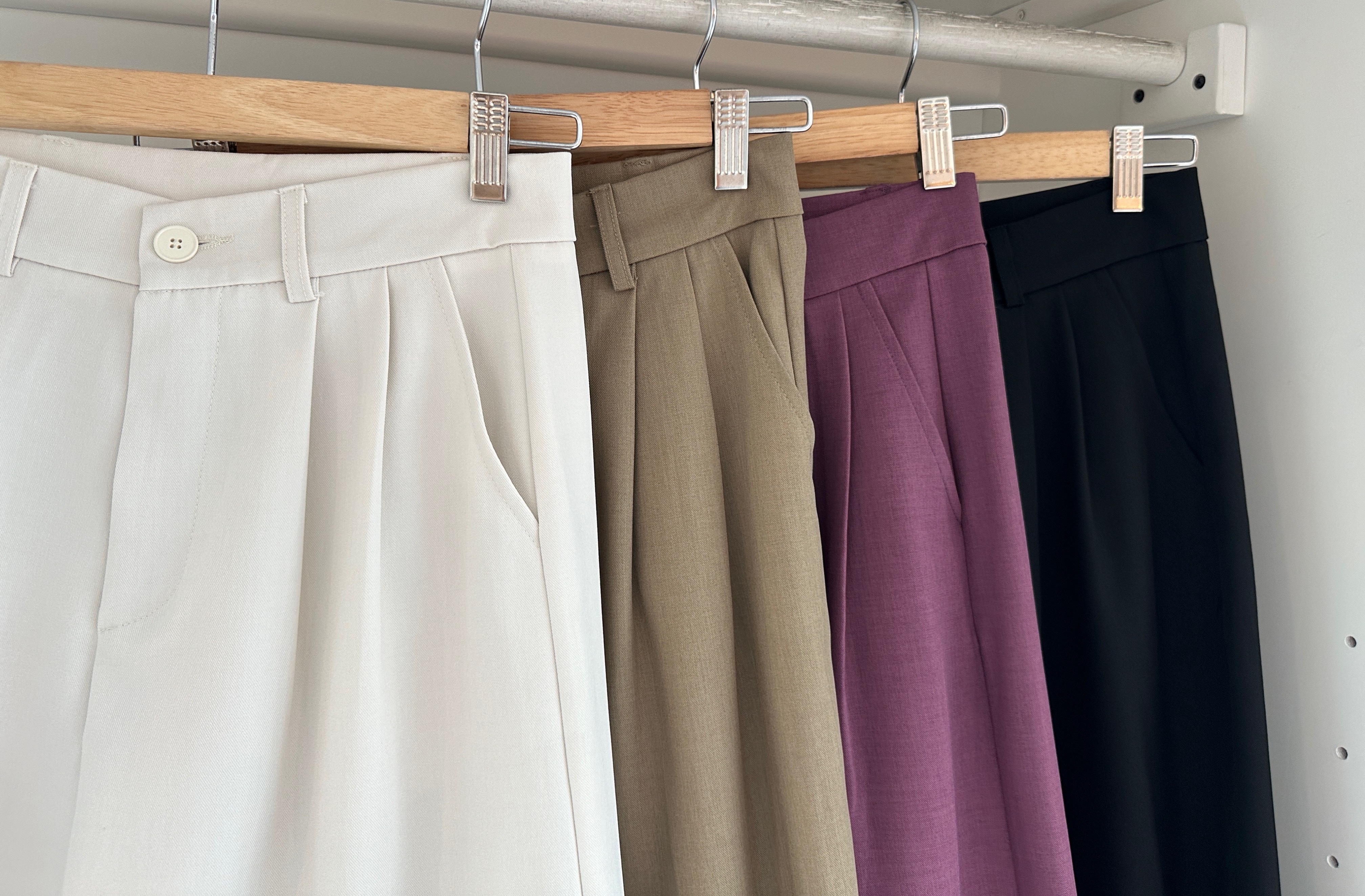 SOLID WIDE LEG LONG TROUSER