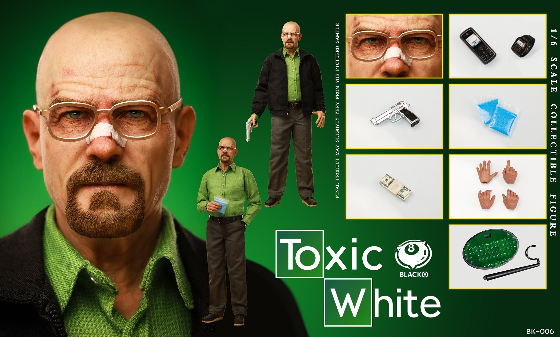 Black 8 Toys bk-006 1/6 Toxic White figure (現貨)