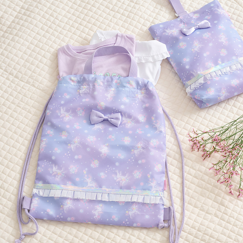 【日本Mother Garden】束口袋 春暖花開獨角獸