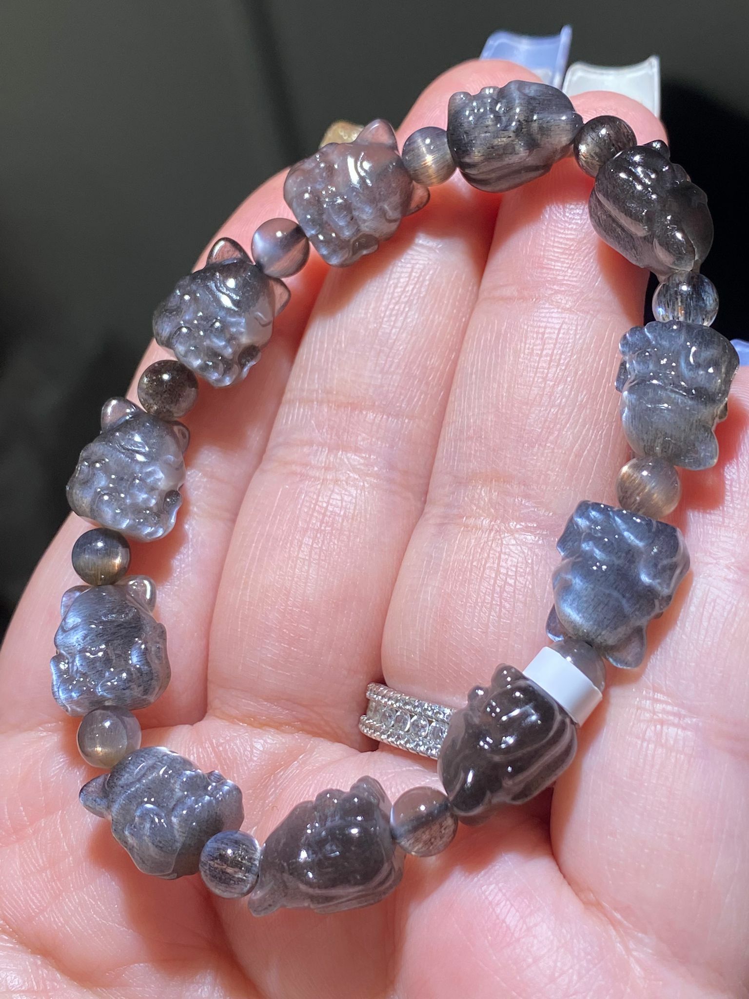 骨幹黑太陽噹噹九尾狐手串