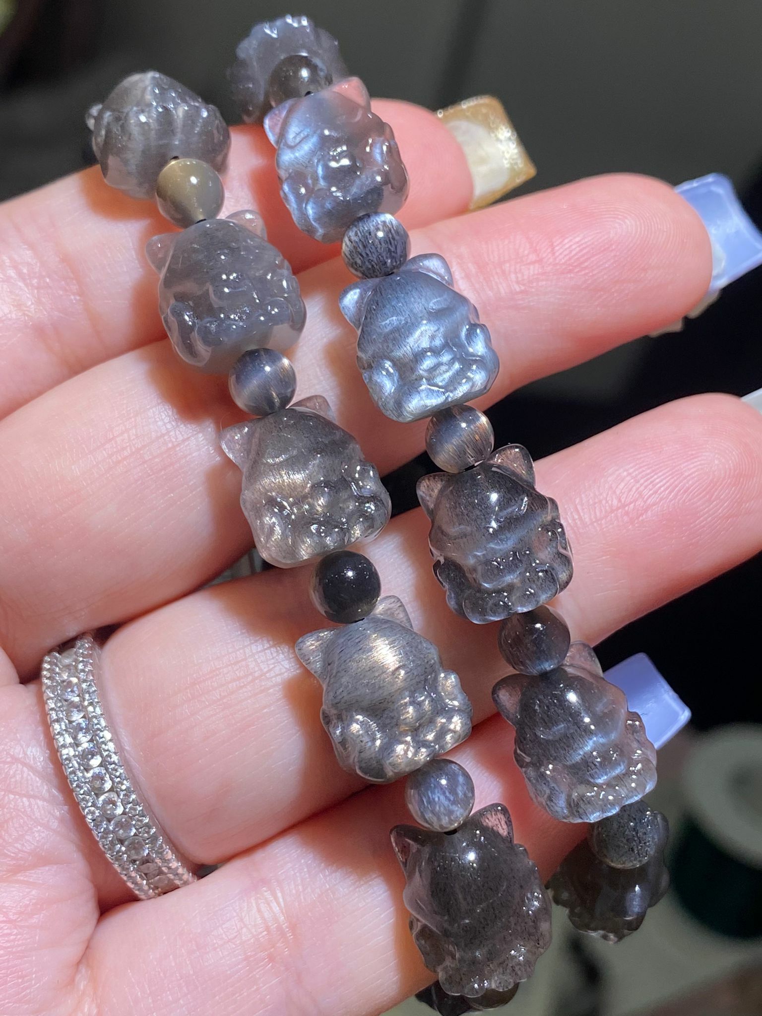 骨幹黑太陽噹噹九尾狐手串