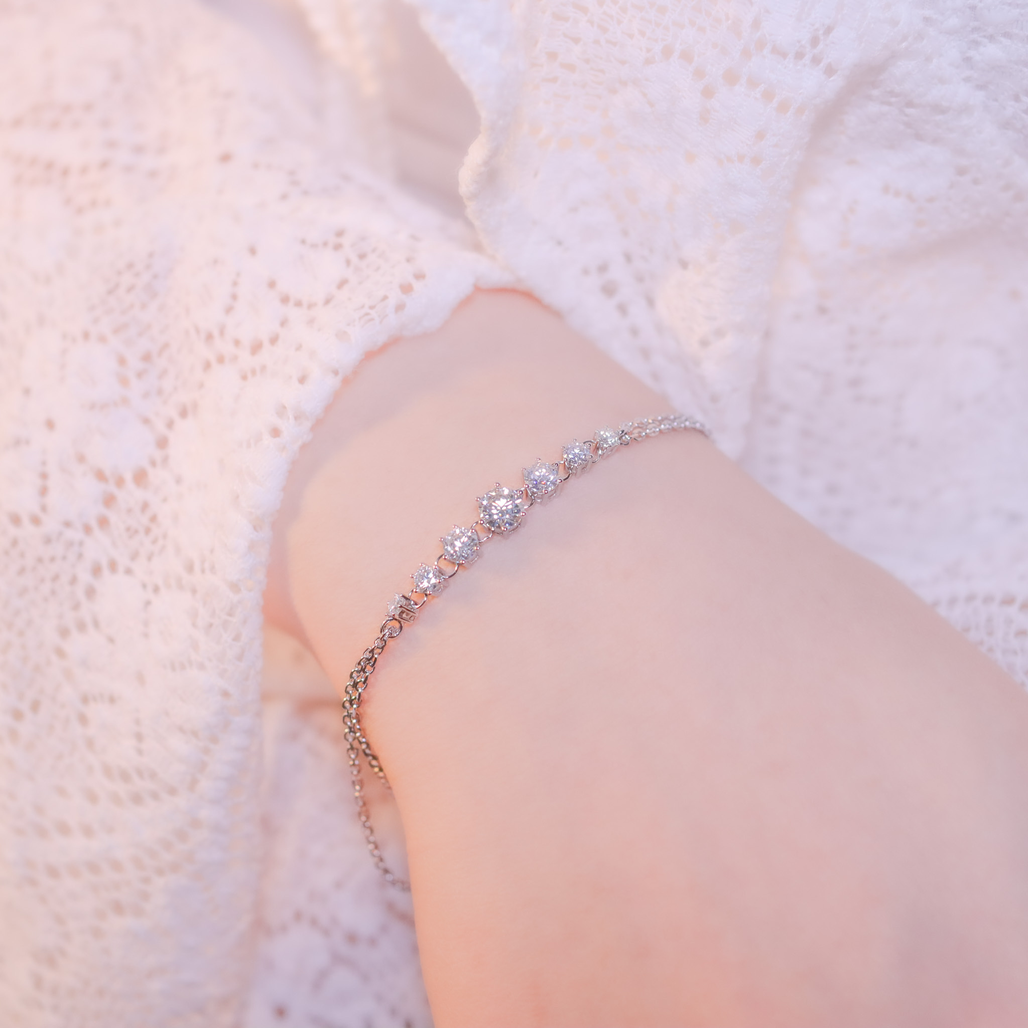 | 925 Silver・ White Gold | All About Happiness Bracelet | BR1038 |