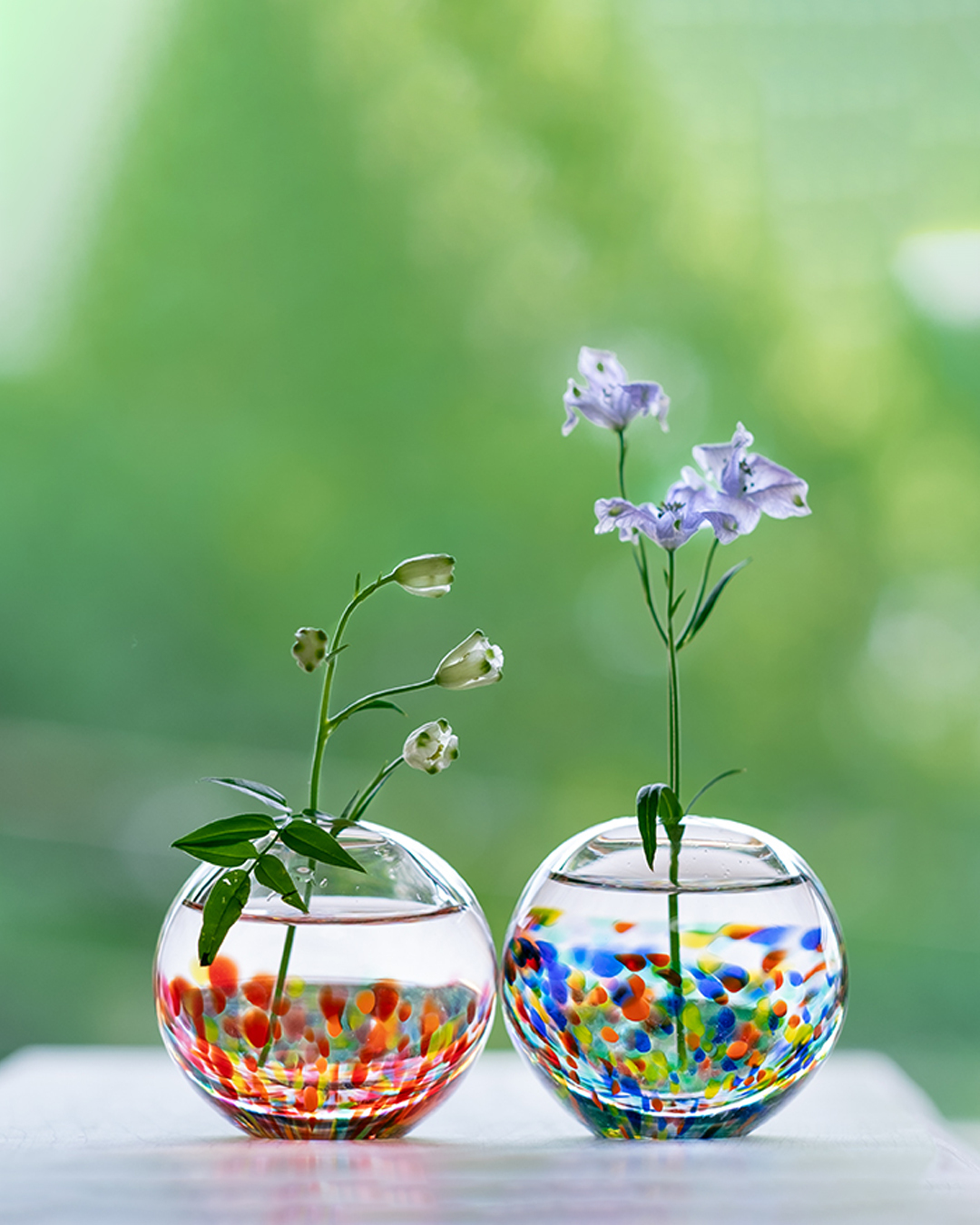 津輕玻璃 一輪花樽 花火｜石塚硝子