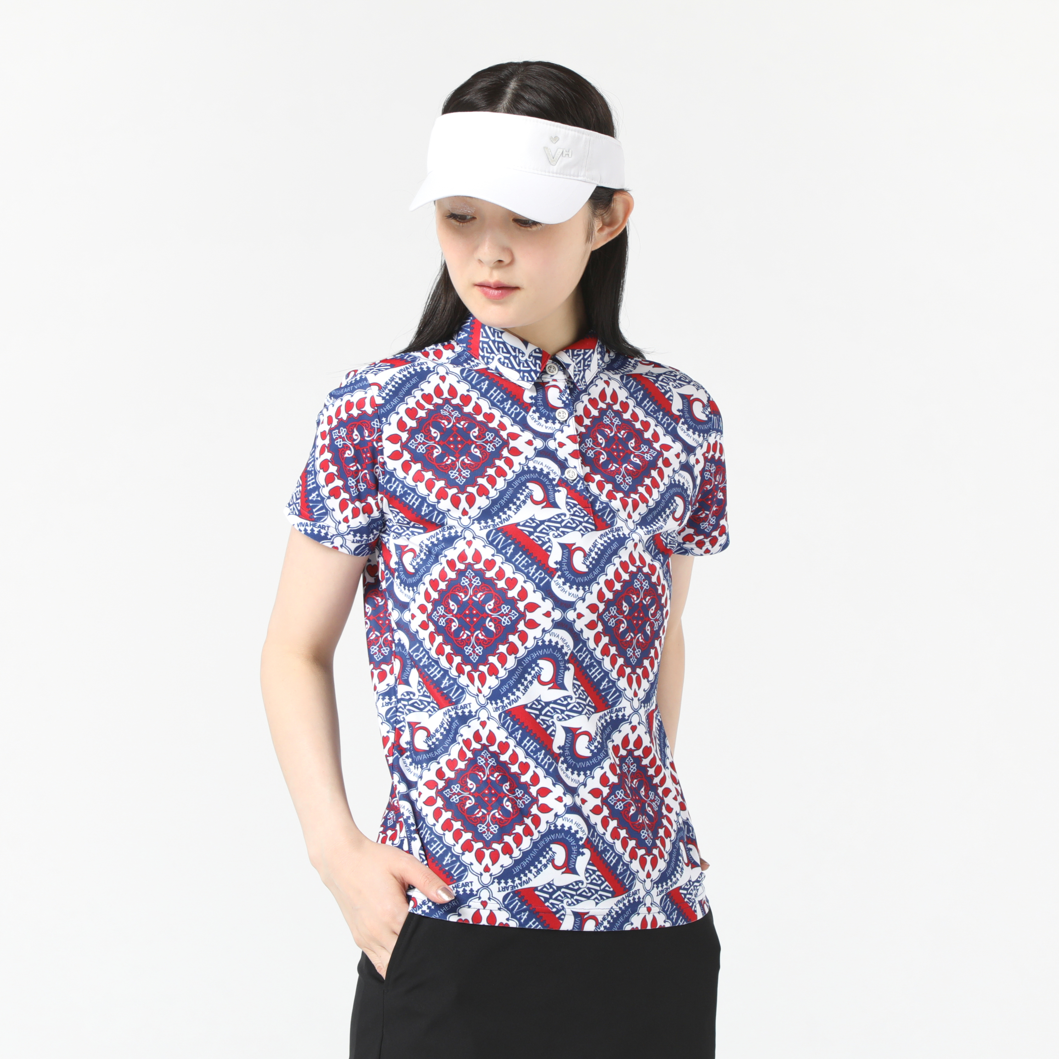 女士-涼感琺瑯圖騰短袖