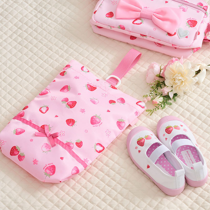 【日本Mother Garden】鞋袋　野草莓素描繪