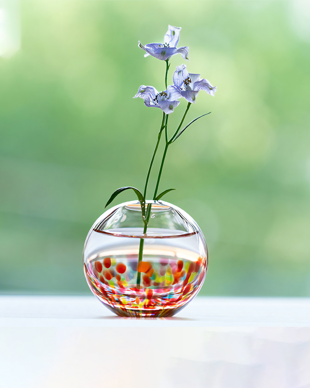 津輕玻璃 一輪花樽 花火｜石塚硝子