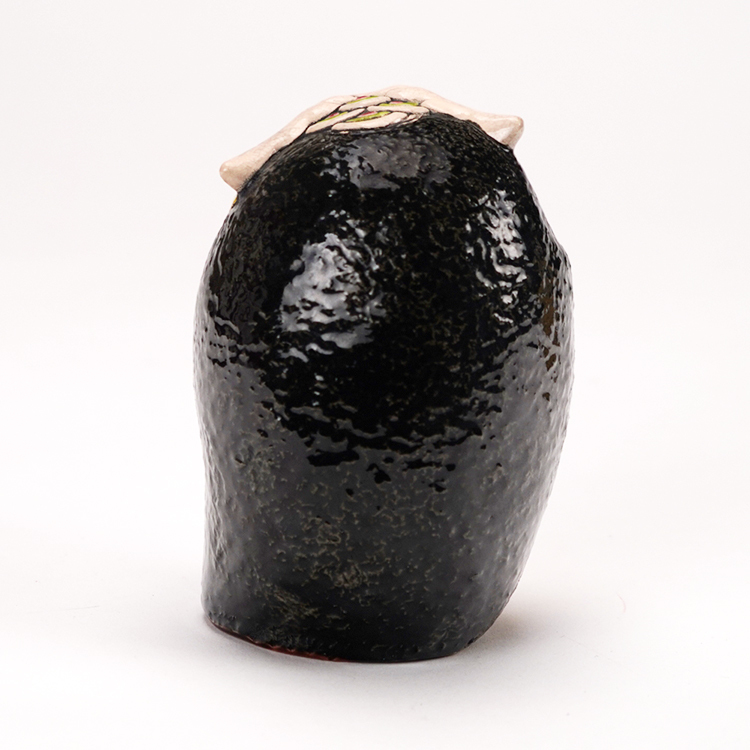 鹿港窯禮品館│交趾S可愛貓頭鷹#954