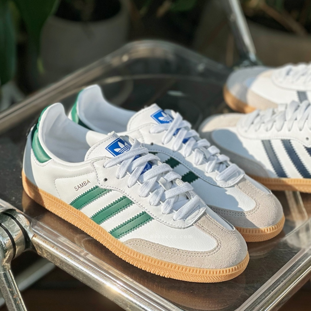 ADIDAS SAMBA OG 白綠麂皮焦糖底經典復古鞋 男女 IE3437