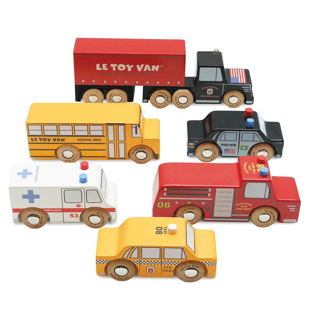 【英國 Le Toy Van】紐約交通工具車車玩具組