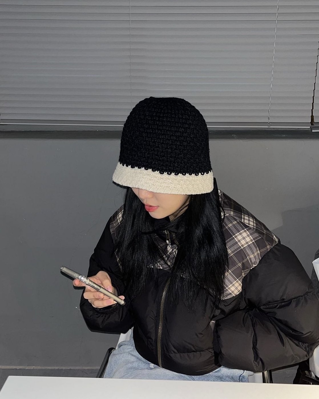 NICEGHOSTCLUB- SUMMER KNIT BUCKET HAT (BLACK)