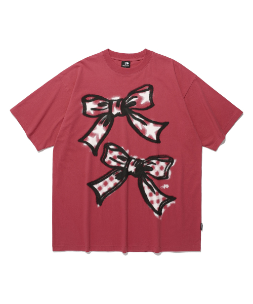 NICEGHOSTCLUB - BIG RIBBON BIG BIG TEE (PINK)
