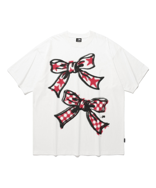 NICEGHOSTCLUB - BIG RIBBON BIG BIG TEE (WHITE)