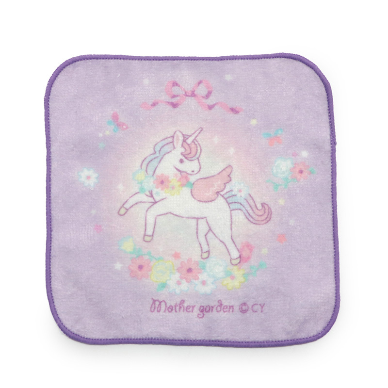 【日本Mother Garden】小方巾 春暖花開獨角獸(3入)