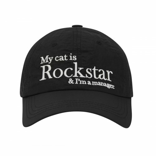 JOEGUSH - Rockstar cat Nylon cap (Black)