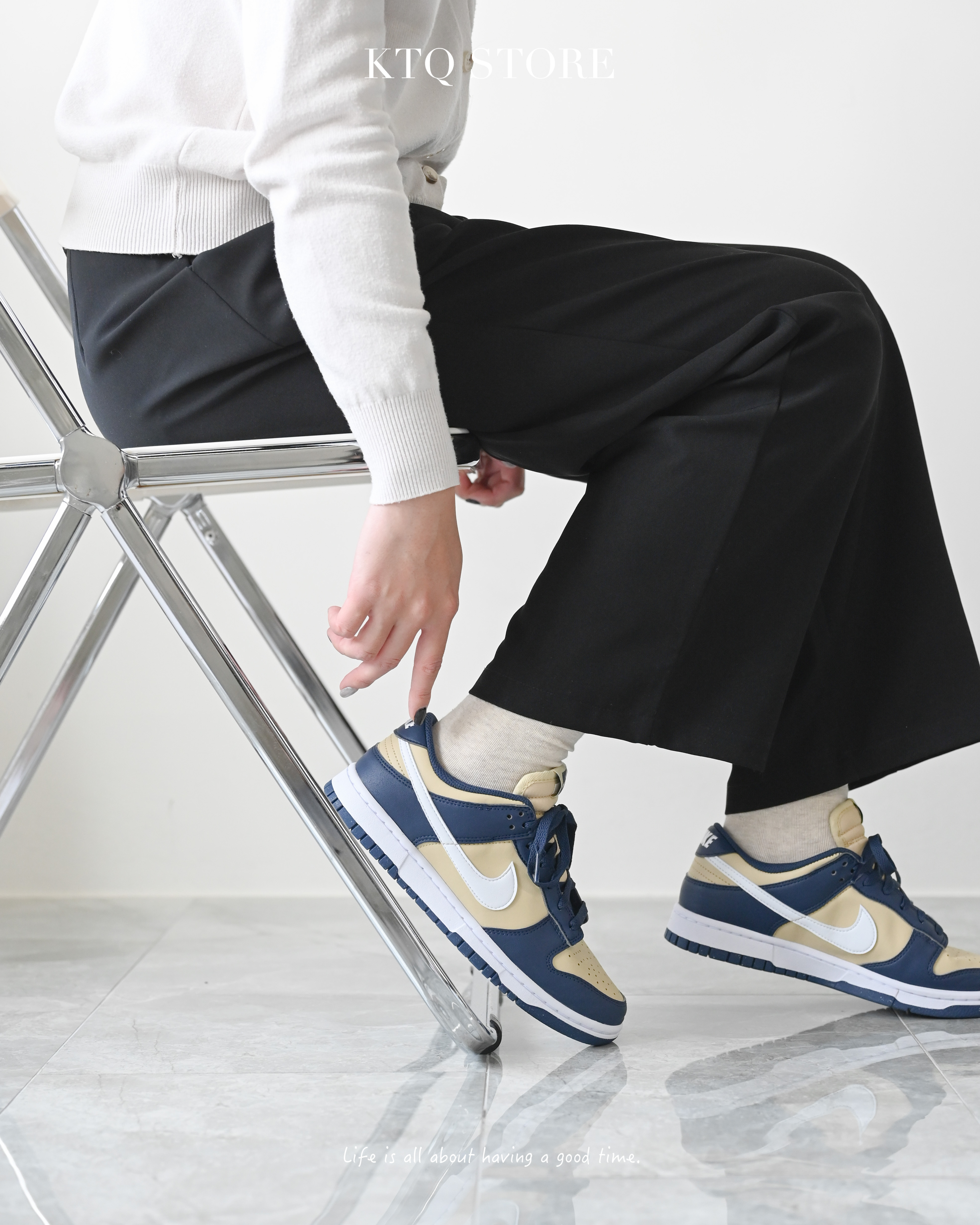 KTQ STORE  ‧Nike Dunk Low Midnight Navy/Team Gold 米藍 海軍藍 DD1873-401