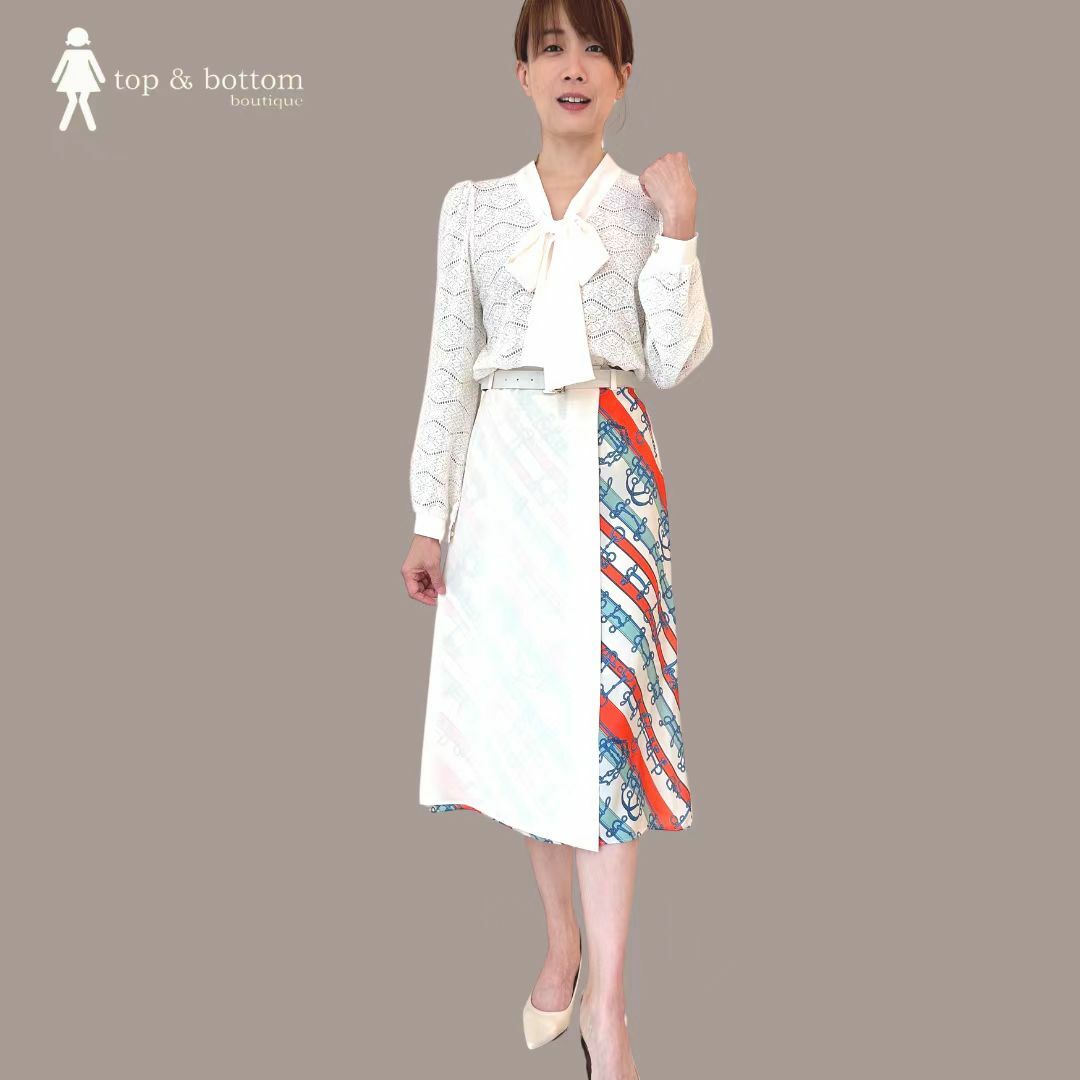 KOREA RIBBON NECK L/SLEEVE LACE BLOUSE