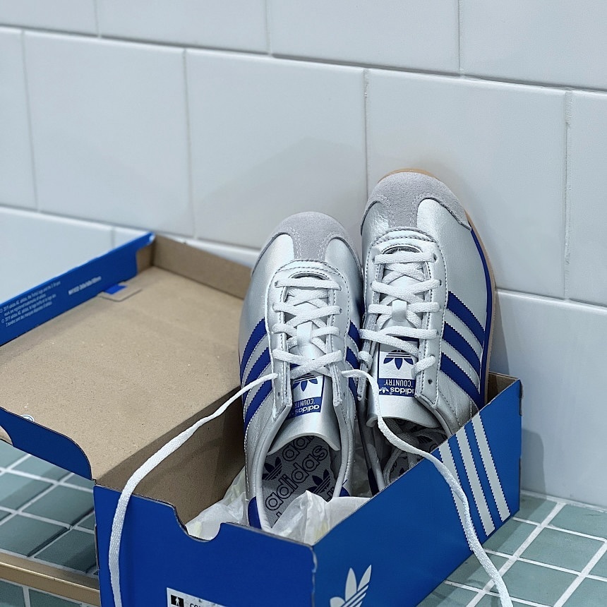 Adidas Originals Country OG 白銀藍 銀色 Y2K 復古鞋 IE4230