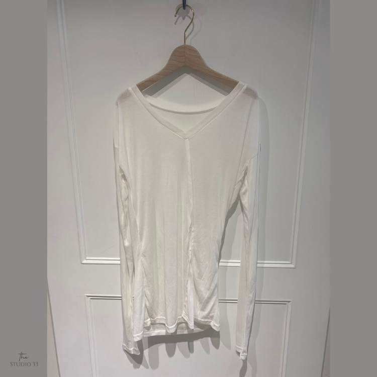 顯瘦款V領長袖防曬T