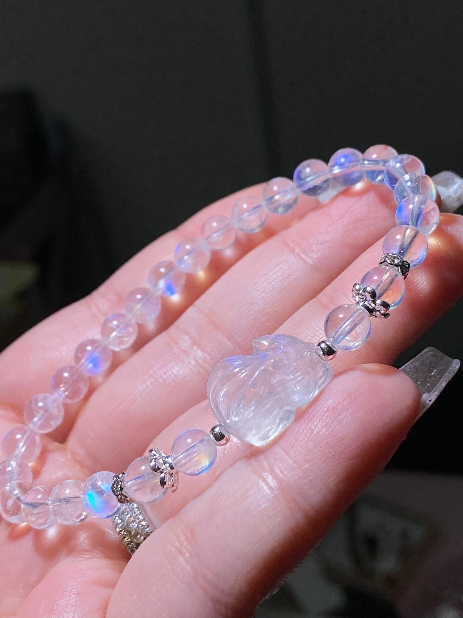 藍光玻璃體趴趴九尾狐手串