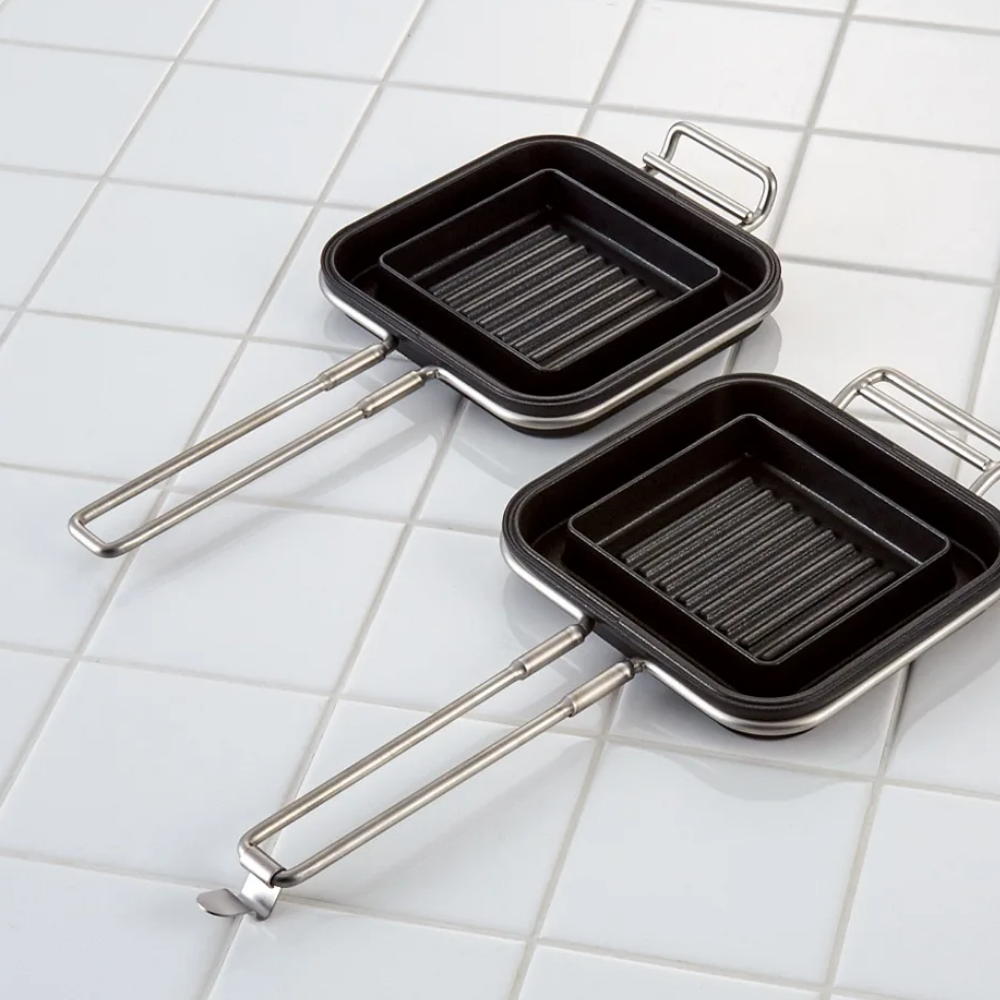 《家事問屋》日本製快速導熱可拆式兩用厚吐司三明治機(可拆開當平底烤鍋使用)