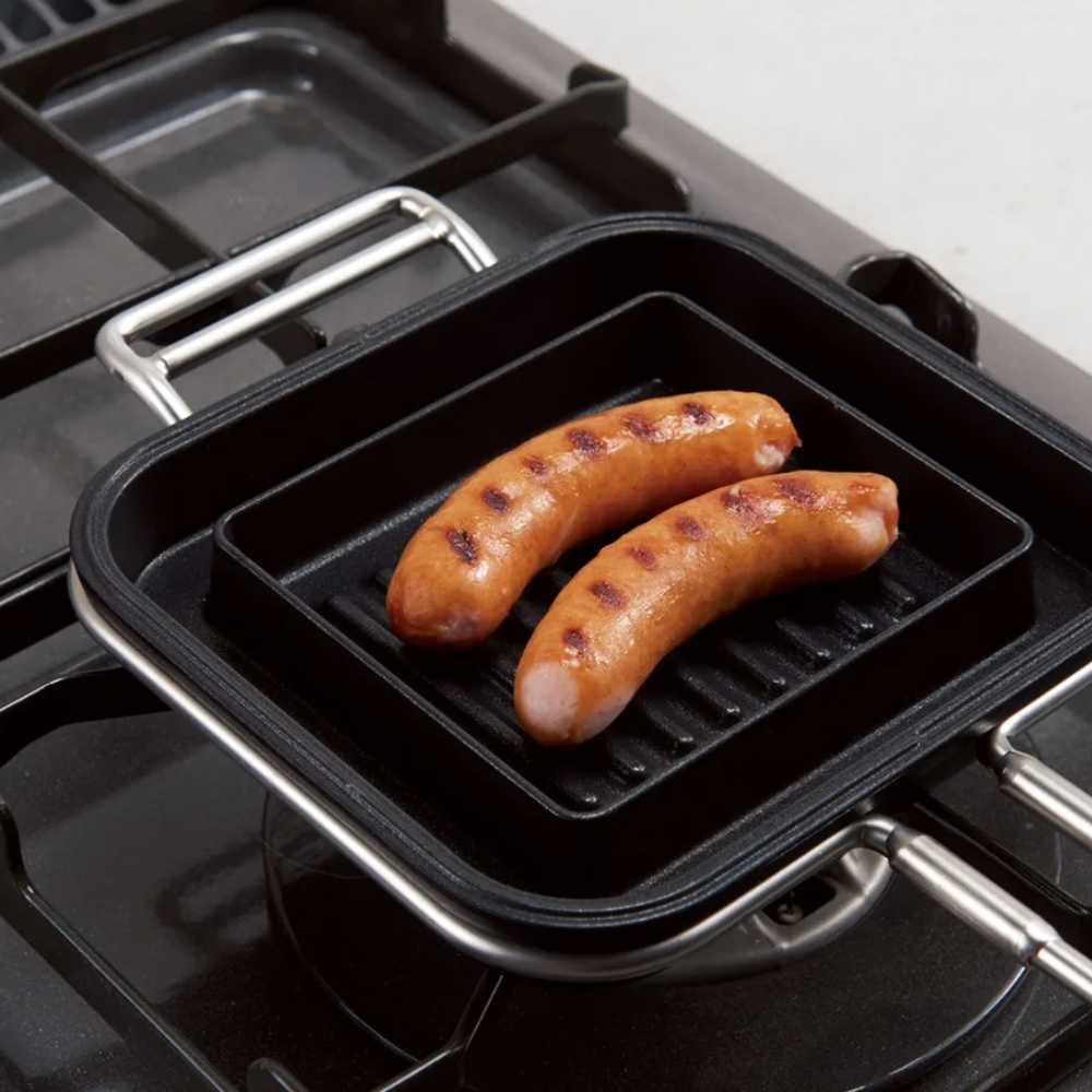 《家事問屋》日本製快速導熱可拆式兩用厚吐司三明治機(可拆開當平底烤鍋使用)