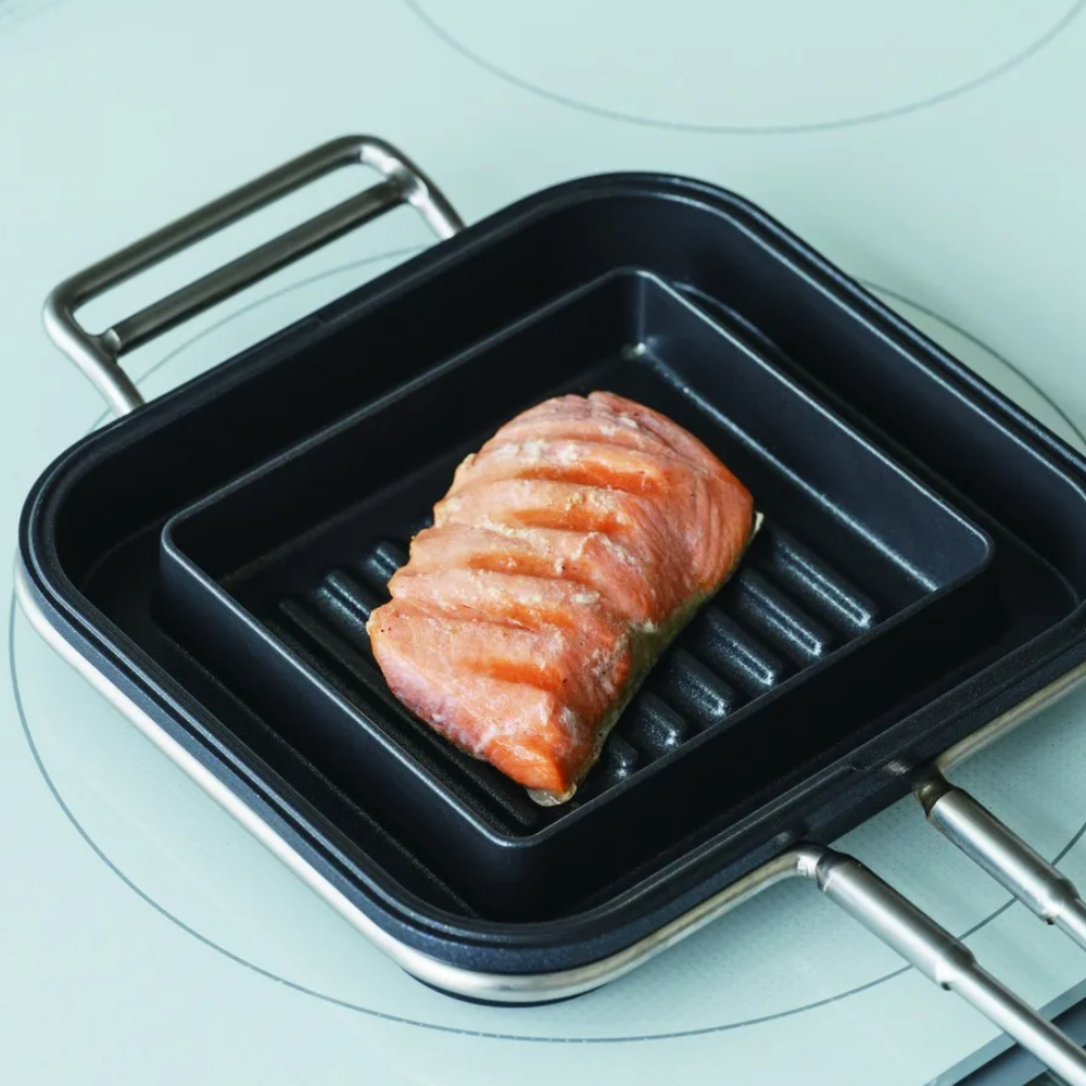 《家事問屋》日本製快速導熱可拆式兩用厚吐司三明治機(可拆開當平底烤鍋使用)