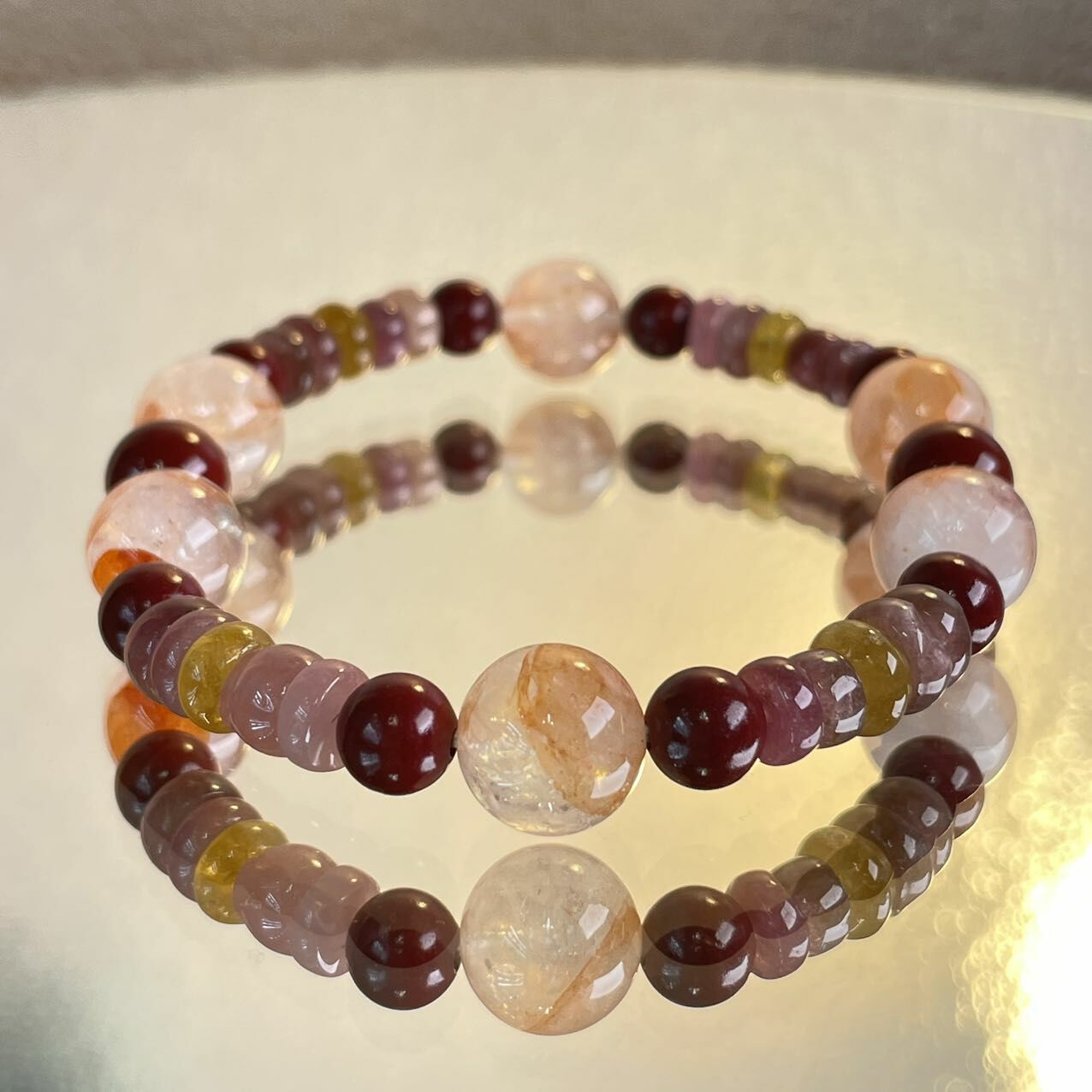 紅膠花 硃砂 碧璽 天然 水晶 日本 手作 禮物 2025新年