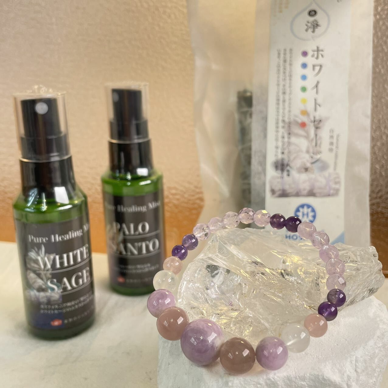 紫晶 橙月光 月亮石 天然 水晶 日本 手作 禮物 2025新年