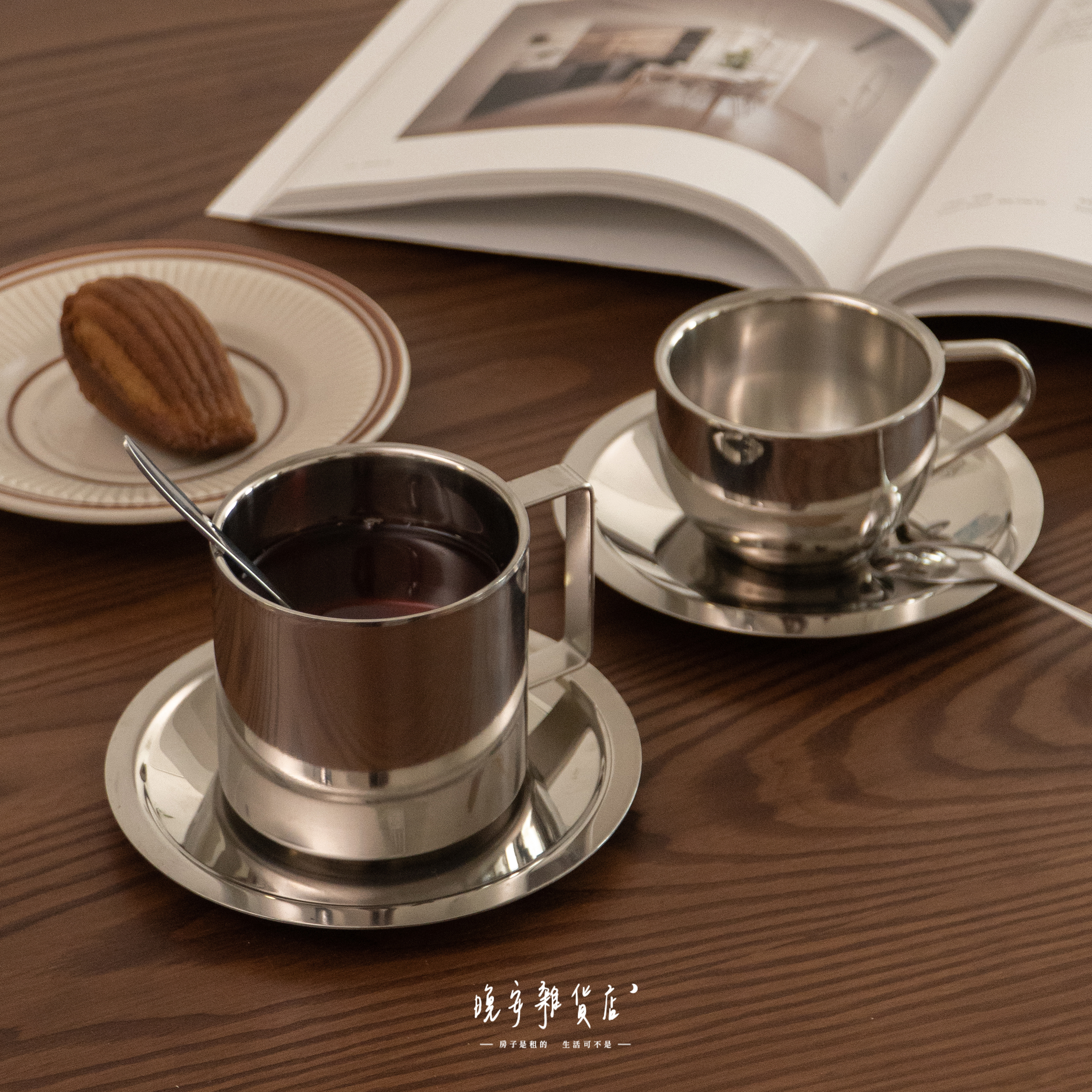 【法式咖啡】不鏽鋼咖啡杯套裝