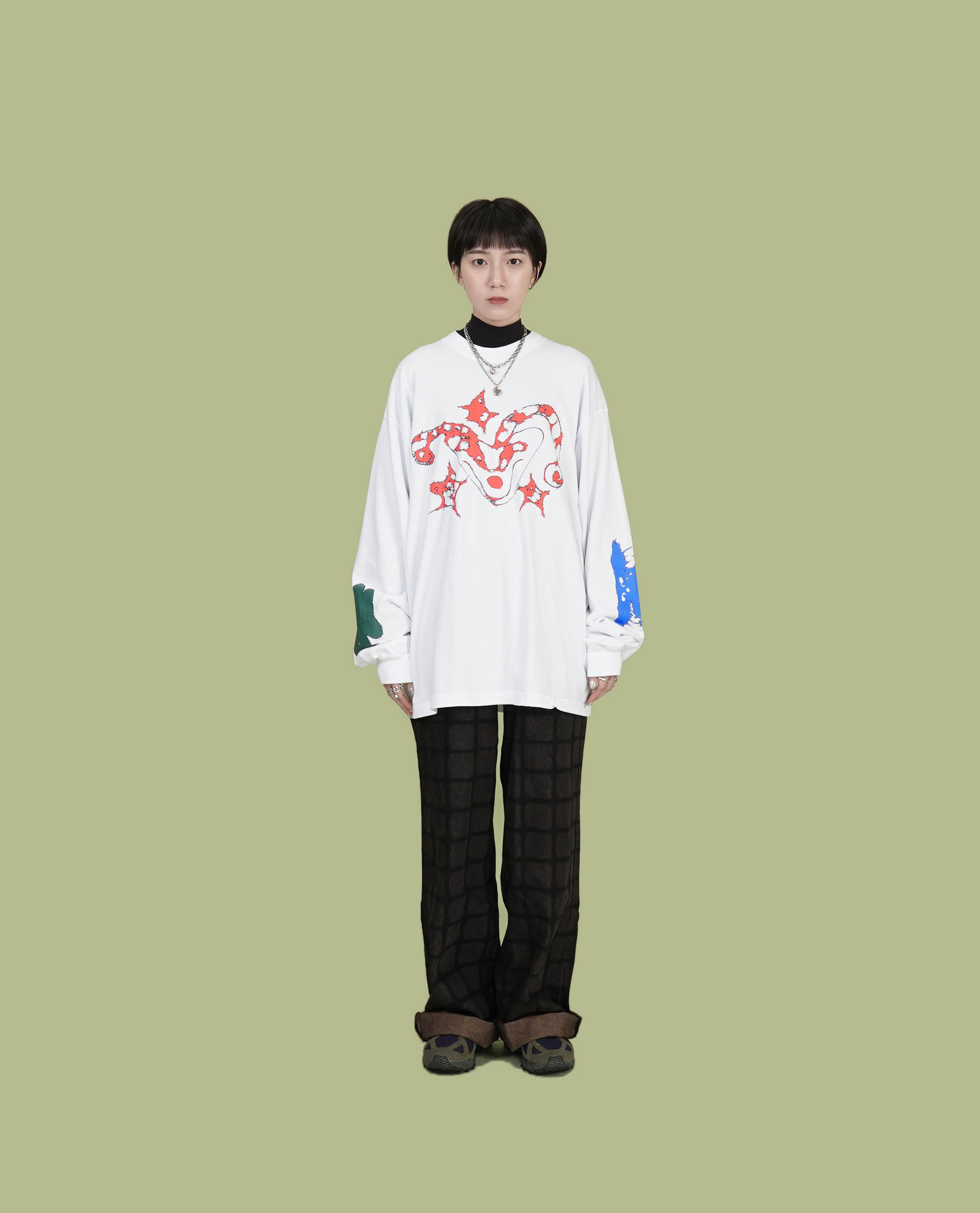 b.Eautiful x NANOOK Red LS T-Shirt - 24 SS