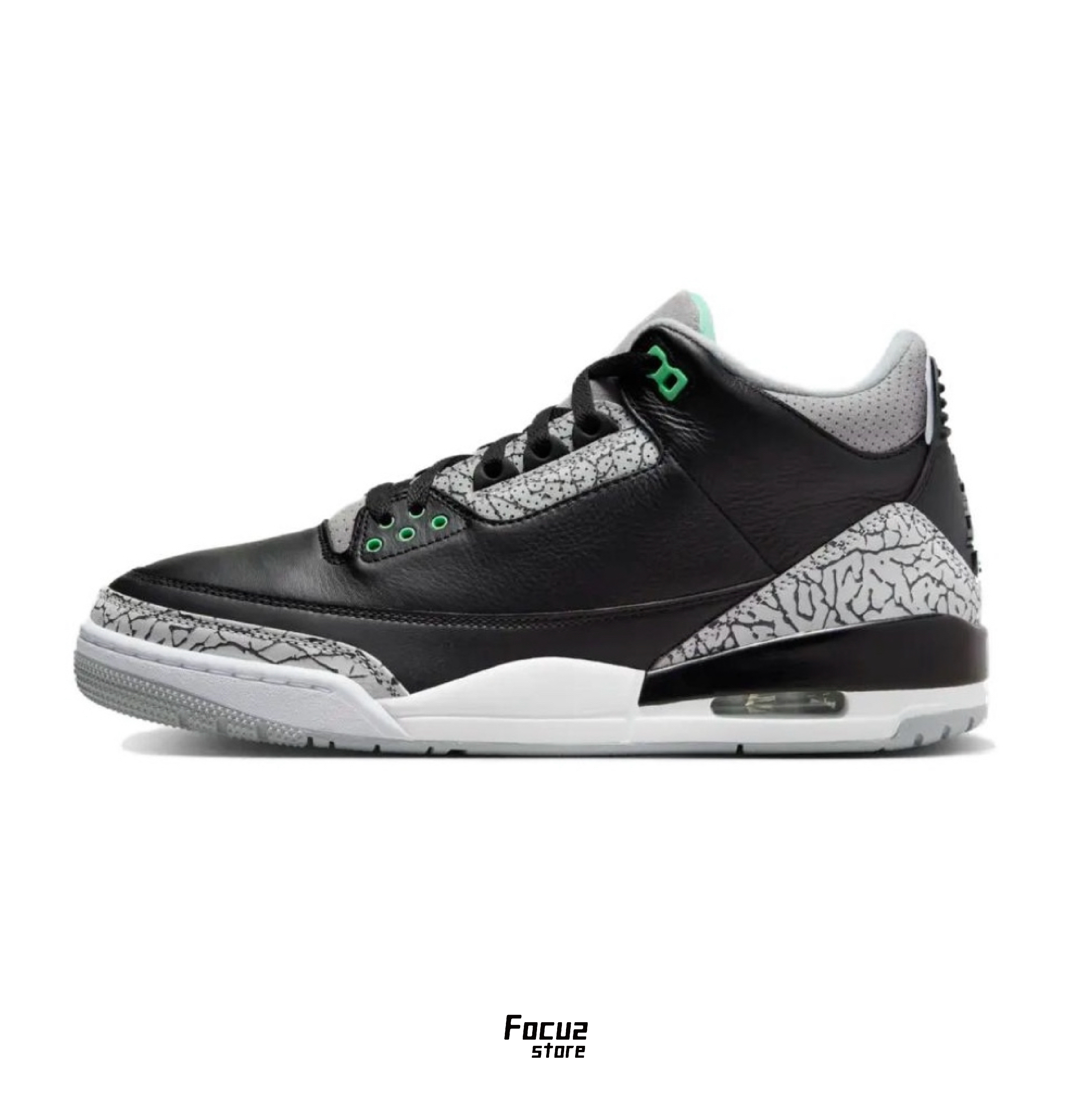 【Focus Store】現貨秒發 Nike Air Jordan 3 Retro "Green Glow" 黑綠 CT8532-031