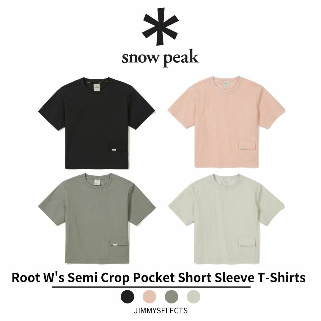 Snow Peak 雪諾必克 女 Root Pocket 半短版 基本款 口袋 短袖 短T S24MWRTS61